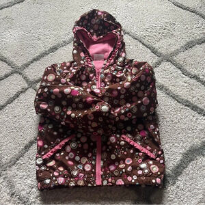 Hanna Andersson Fleece lined jacket colorful printed 120 size 6 / 7